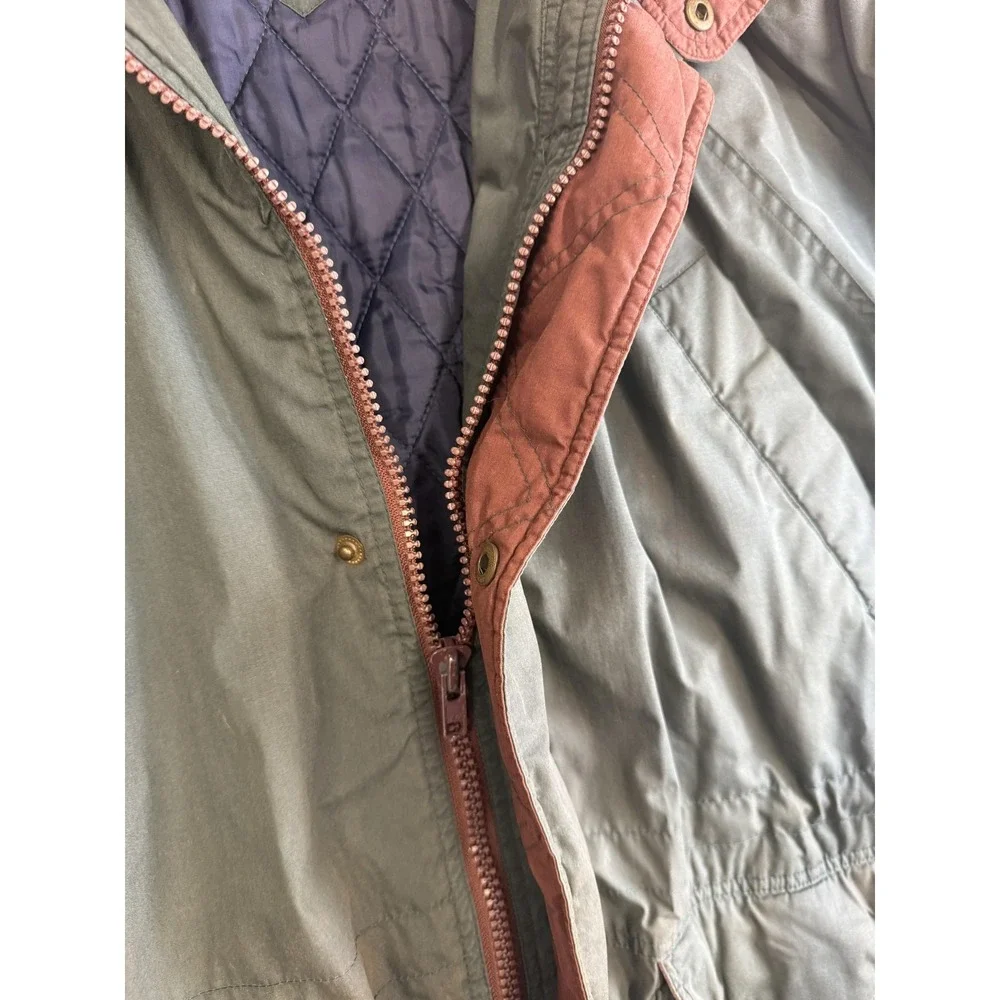 William Barry Jacket Mens‎ Medium Green Quilted Lined Field Hunting Zip Snap